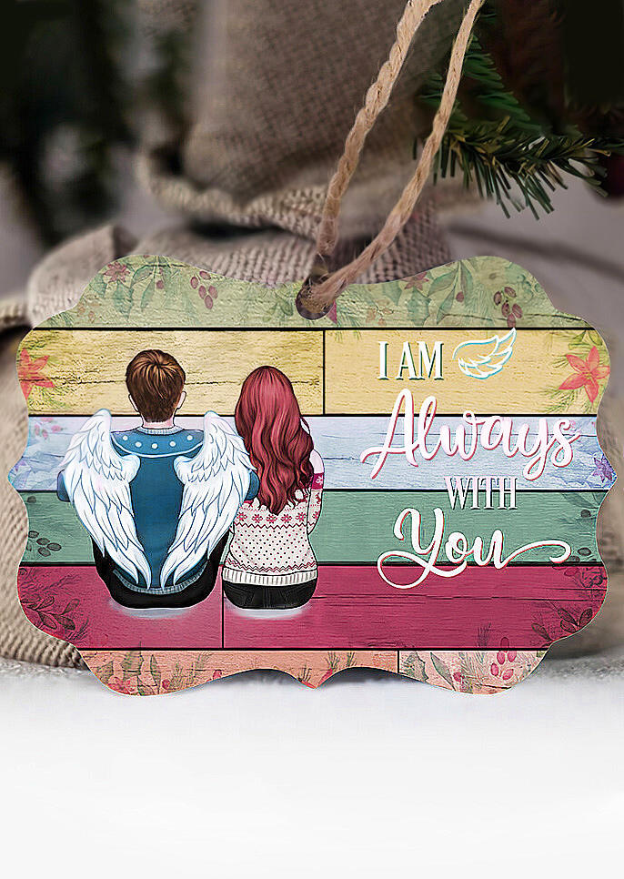 

Christmas Decoration I Am Always With You Christmas Hanging Ornament in Multicolor. Size