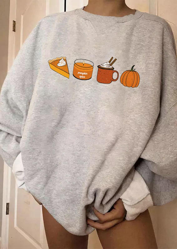 

Sweatshirts Cake Pumpkin Spice Drink Sweatshirt in Gray. Size