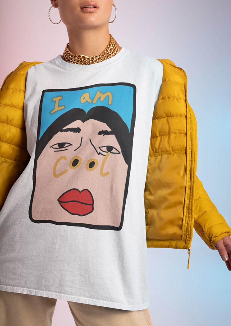 

T-shirts Tees I Am Cool O-Neck Graphic T-Shirt Tee in White. Size: ,M,L,XL