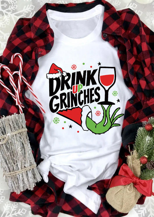 

T-shirts Tees Drink Up Graphic O-Neck T-Shirt Tee in White. Size: L