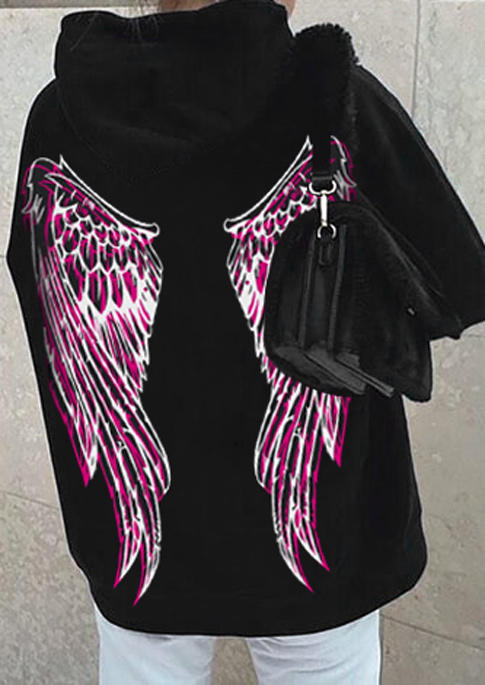 

Hoodies I Have A Pair Of Wings Kangaroo Pocket Hoodie in Black. Size: ,M,L,XL