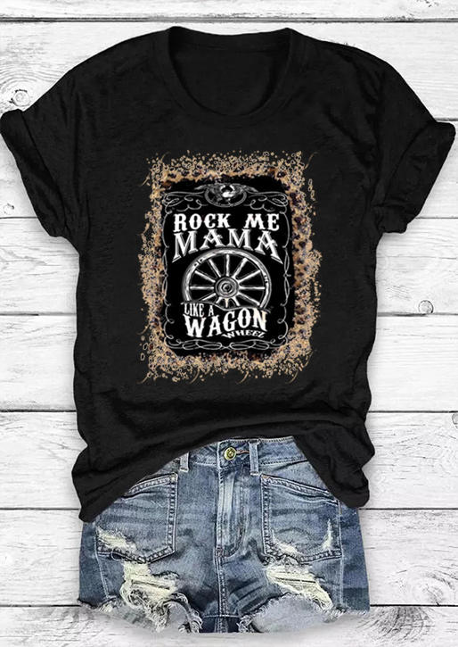 

T-shirts Tees Rock Me Mama Like A Wagon Wheel T-Shirt Tee in Black. Size: ,M,L,XL