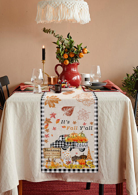 

Table Cloths Thanksgiving Pumpkin Table Runner in Pattern1,Pattern2. Size