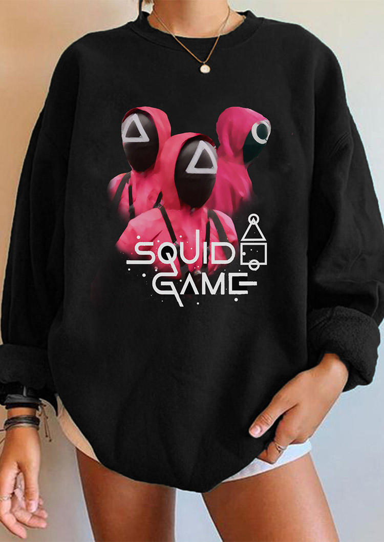 

Sweatshirts Squid Game Long Sleeve Sweatshirt in Black. Size: ,M,L,XL