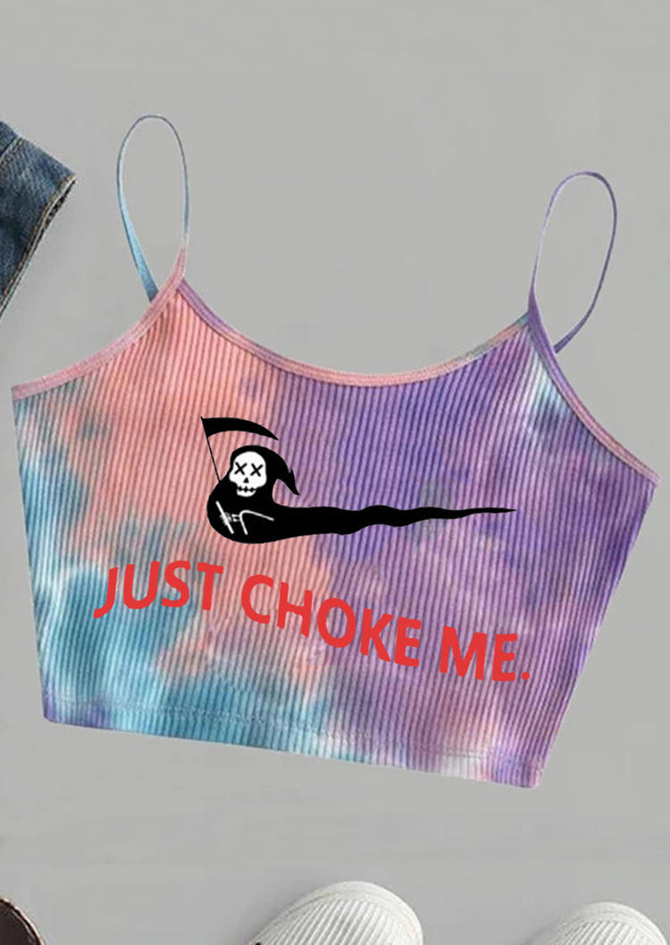 

Crop Tops Just Choke Me Rib Crop Cami Top in Pink. Size: ,M,L,XL