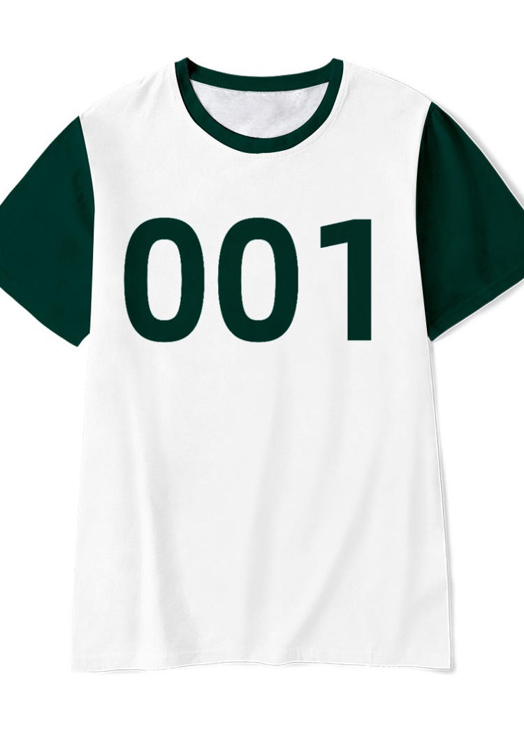 

Two-Piece Sets Squid Game 001 Player Outfit in Green. Size