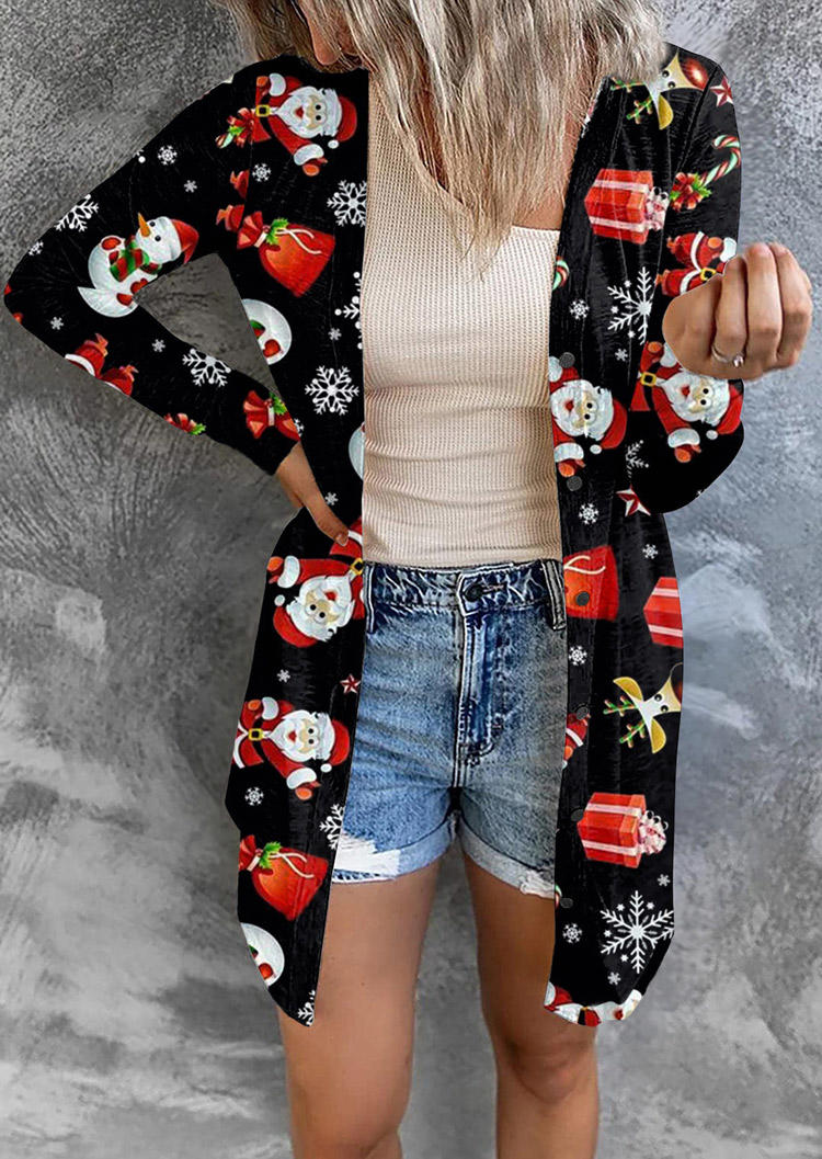 

Cardigans Christmas Bells Snowflake Cardigan in Black. Size