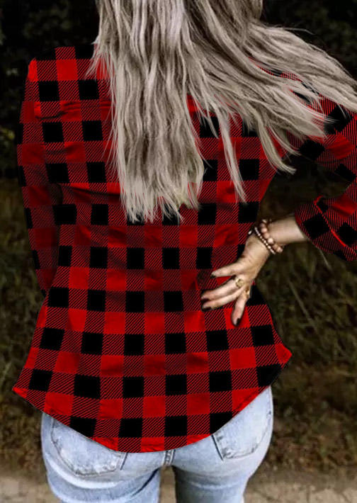

Coats Plaid Button Long Sleeve Coat in Multicolor. Size