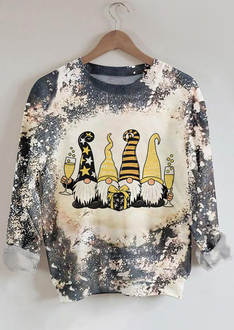 

Sweatshirts Christmas Gnomies Champagne Bleached Sweatshirt in Multicolor. Size: ,M,L,XL