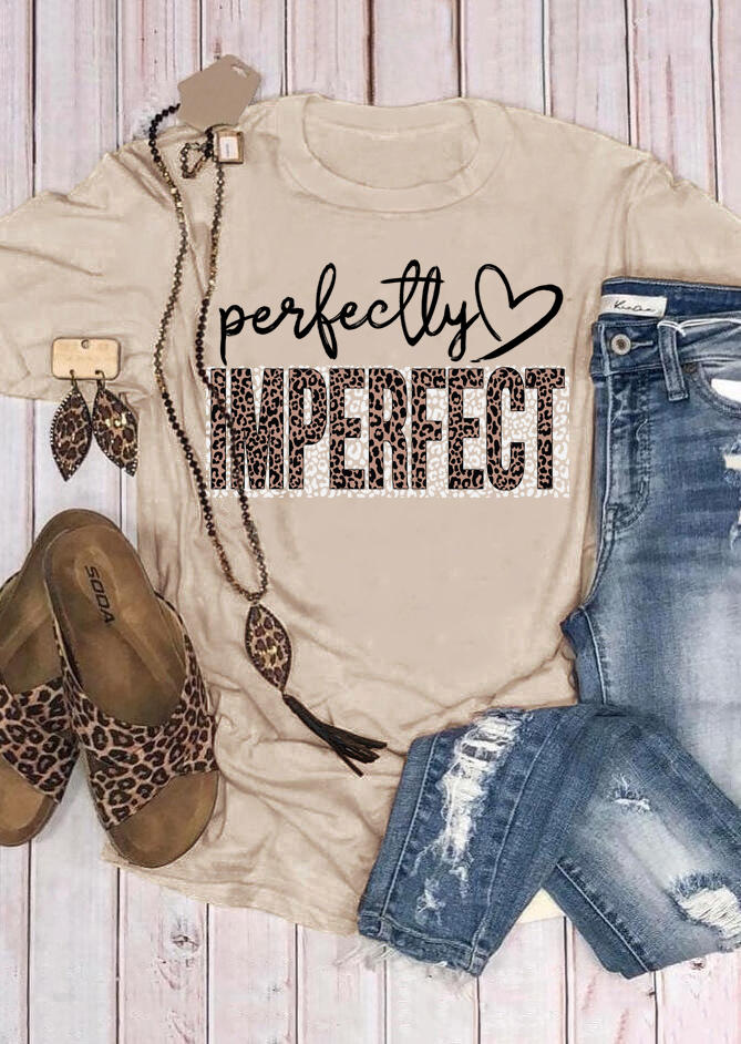 

T-shirts Tees Perfectly Imperfect Leopard T-Shirt Tee in Khaki. Size: ,L