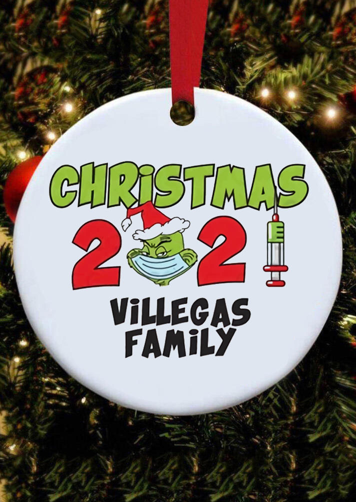 

Christmas Decoration Christmas 2021 Villegas Family Hanging Ornament in Multicolor. Size