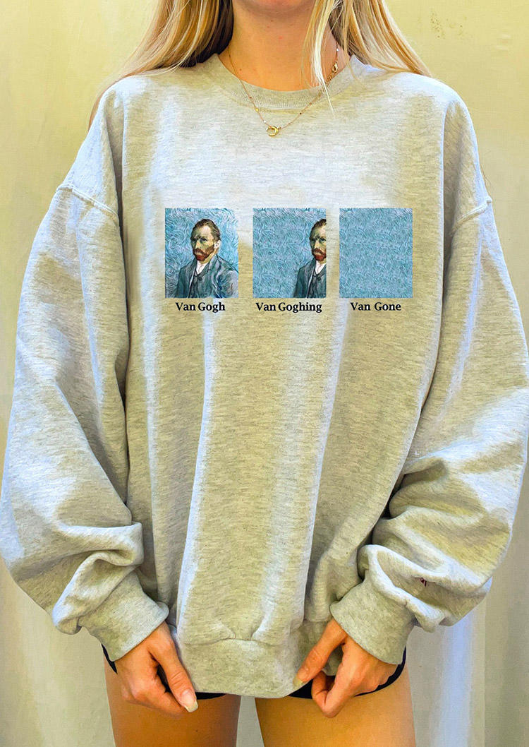 

Sweatshirts Funny Van Gogh Van Goghing Van Gone Sweatshirt in Gray. Size: ,XL