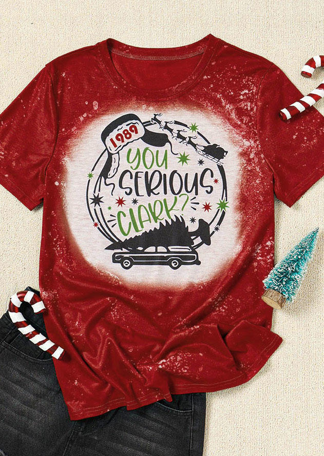 

T-shirts Tees You Serious Clark Bleached T-Shirt Tee in Burgundy. Size