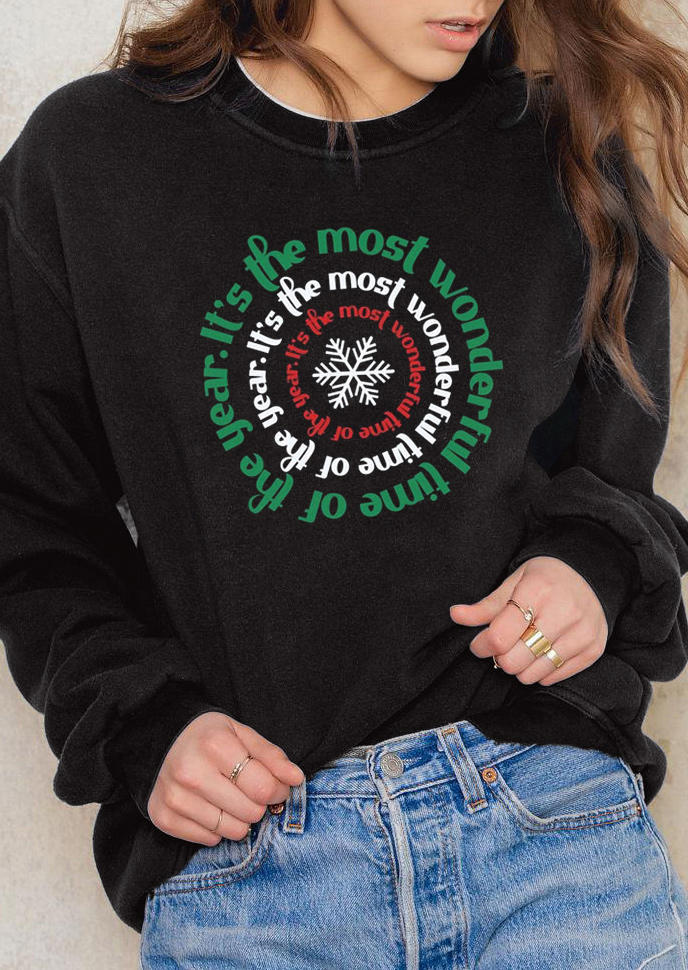 

Sweatshirts Christmas It' The Most Wonderful Time Of The Year Sweatshirt in Black. Size: ,M,L,XL