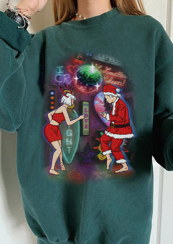 

Sweatshirts Christmas Love Dancing Sweatshirt in Green. Size: ,M,L,XL