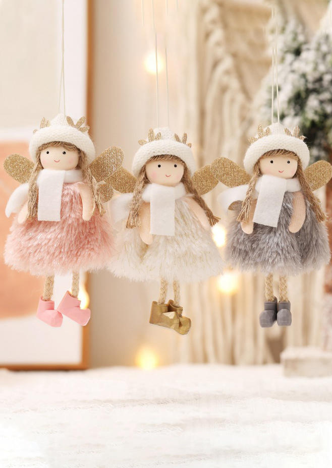 

Christmas Decoration Angel Doll Pendant Ornament in White. Size