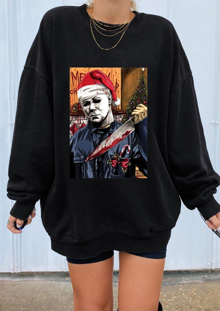 

Sweatshirts Christmas Horror Movie Character Sweatshirt in Black. Size: ,M,L,XL