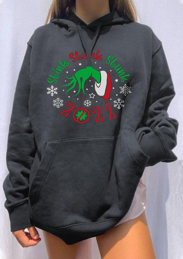 

Sweatshirts Stink Stank Stunk 2022 Cartoon Sweatshirt in Dark Grey. Size: ,M,L,XL