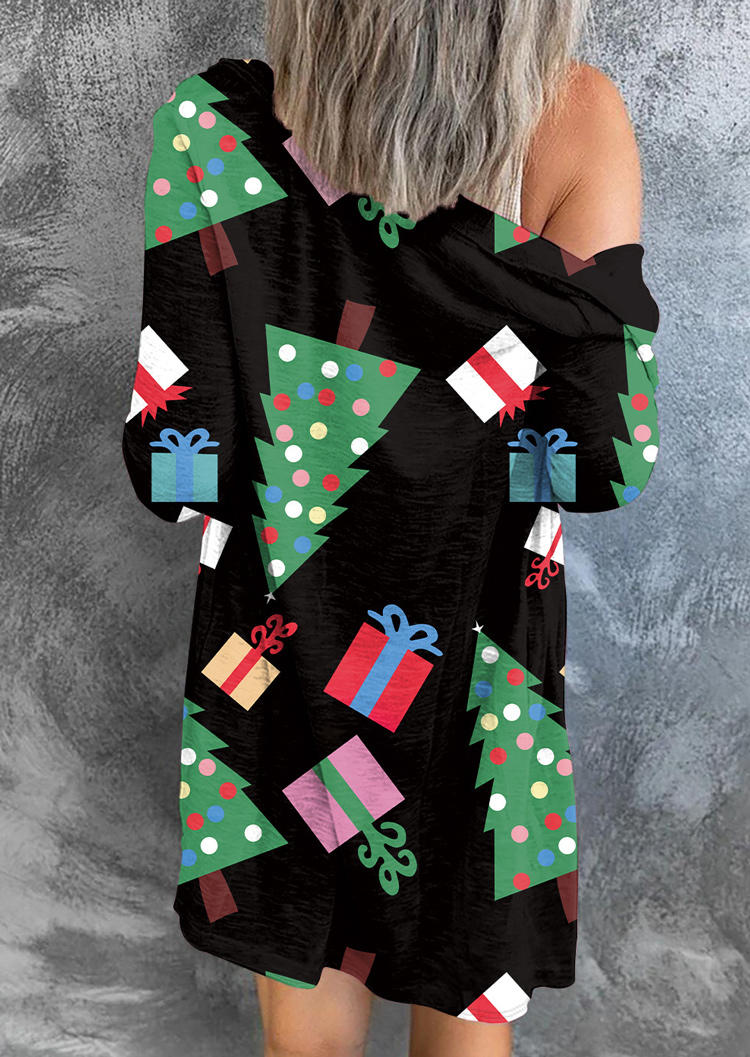 

Cardigans Christmas Tree Gift Long Sleeve Cardigan in Black. Size: ,XL