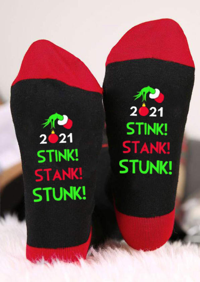 

Crew Socks 2021 Stink Stank Stunk Crew Socks in Multicolor. Size