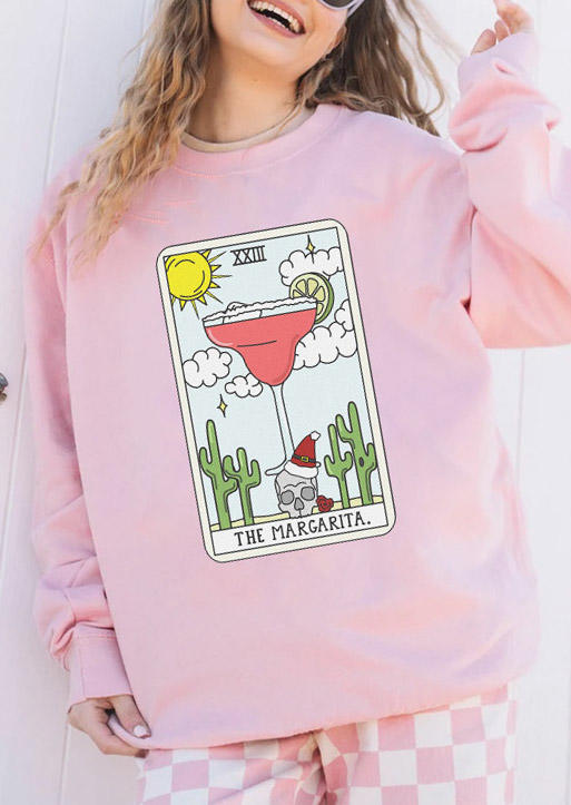 

Sweatshirts Christmas Wine Glass Cactus Tarot Sweatshirt in Pink. Size: ,M,L,XL