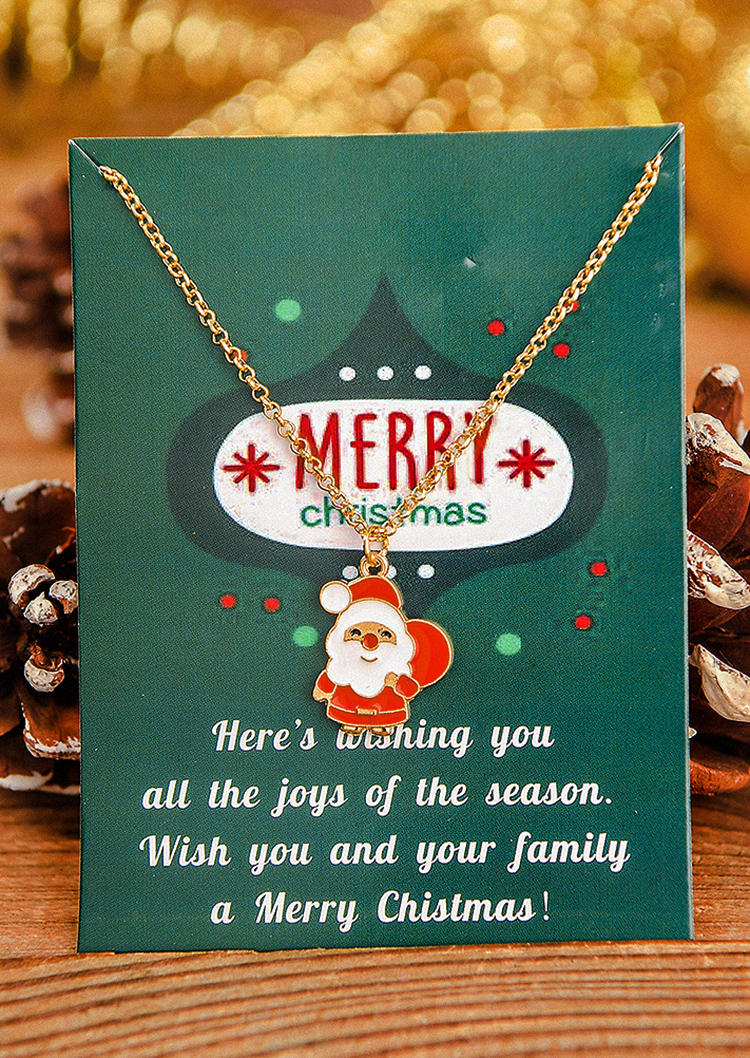 

Necklaces Christmas Santa Tree Pendant Necklace in Pattern2. Size