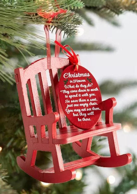 

Christmas Decoration Christmas Rocking Chair Pendant Ornament in Red. Size