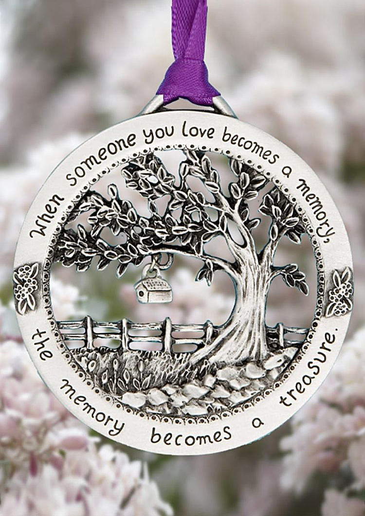 Christmas Decoration When Someone You Love Becomes A Memory Tree Of Life Ornament in Silver. Size: One Size
