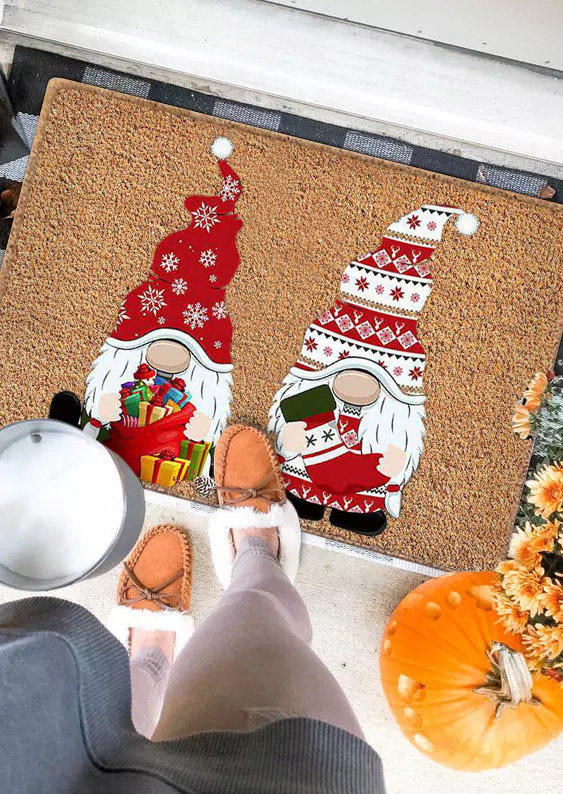 Merry Christmas Snowflake Gnomies Carpet