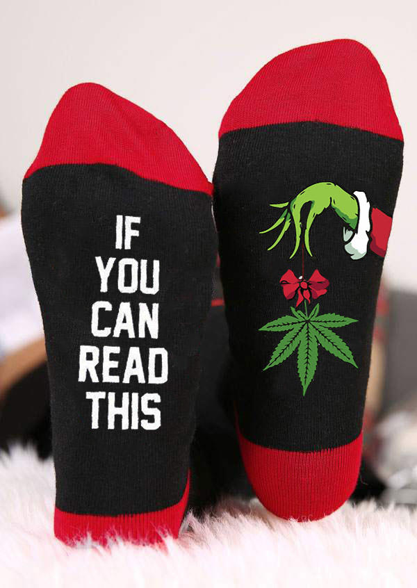 If You Can Read This Cartoon Crew Socks