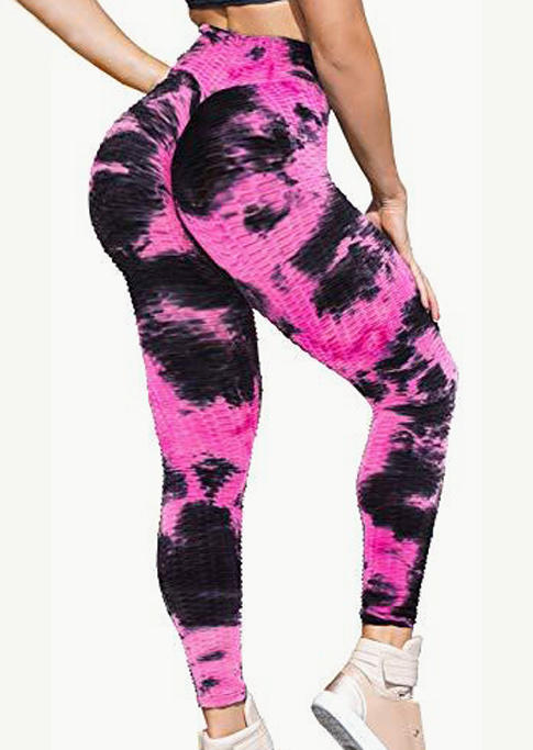 

Leggings Tie Dye High Waist Fitness Sports Leggings in Multicolor. Size: ,M,L,XL