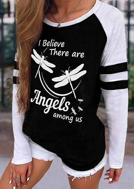 

Blouses I Believe There Are Angels Among Us Blouse in Black. Size: ,M,L,XL