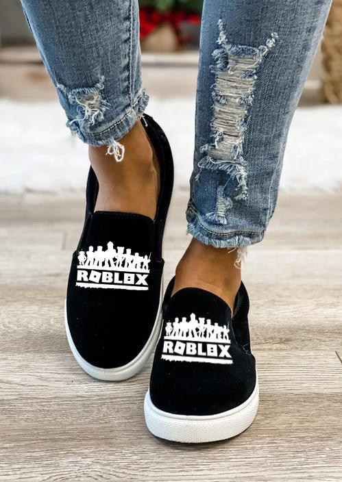 

Sneakers Roblox Slip-On Round Toe Flat Sneakers in Black. Size: ,38,39,40,41