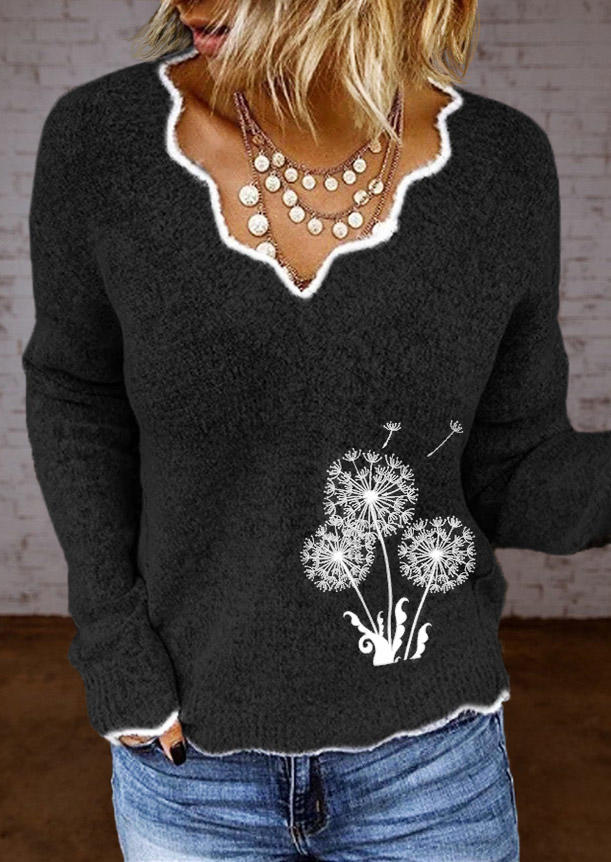 

Sweaters Dandelion Long Sleeve Sweater in Black. Size