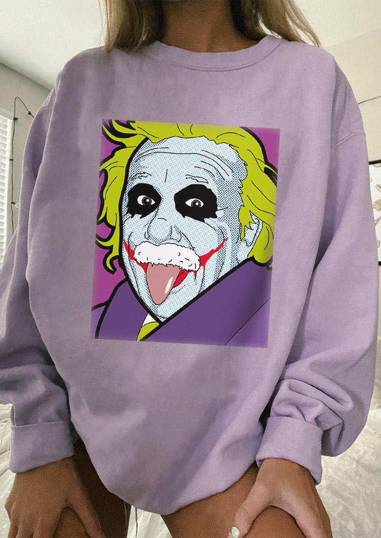 

Sweatshirts Funny Einstein Long Sleeve Sweatshirt in Purple. Size: ,M,L,XL