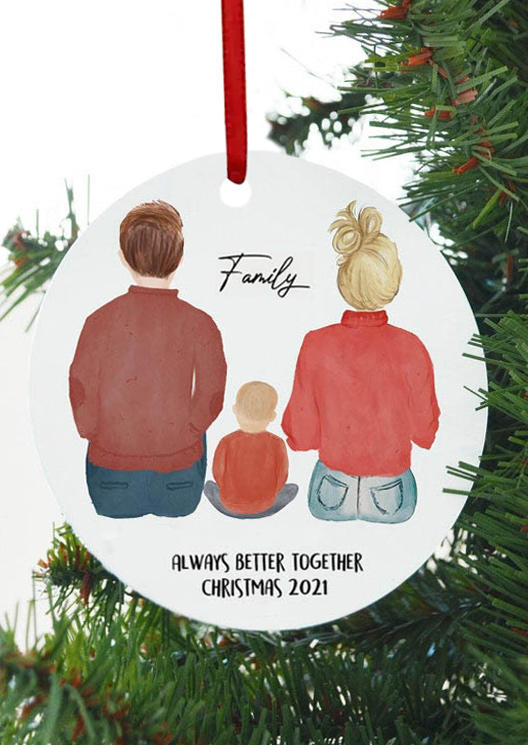 Family Always Better Together Christmas 2021 Ornament