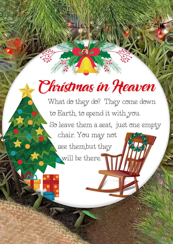 

Christmas Decoration Christmas In Heaven Pendant Ornament in Multicolor. Size