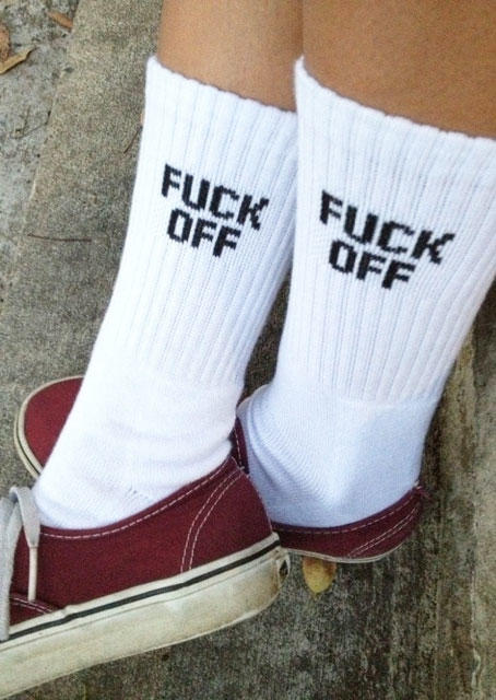 

Crew Socks Letter Printed Warm Comfortable Crew Socks in Black. Size