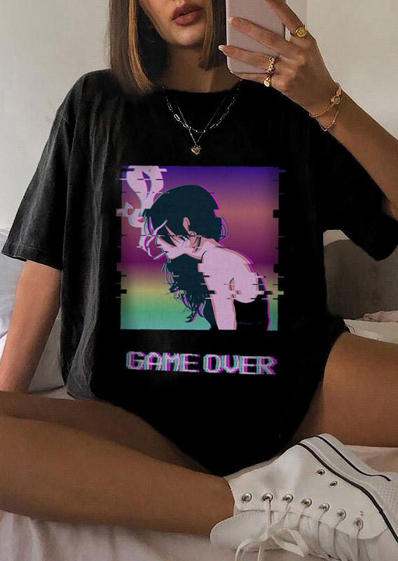 

T-shirts Tees Game Over Steamwave T-Shirt Tee in Black. Size: ,M,L,XL