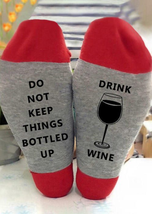 

Crew Socks Do Not Keep Things Bottled Up Crew Socks in Gray. Size