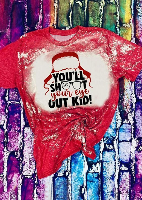 T-shirts Tees You'll Shoot Your Eye Out Kid T-Shirt Tee - Watermelon Red in Red. Size: L