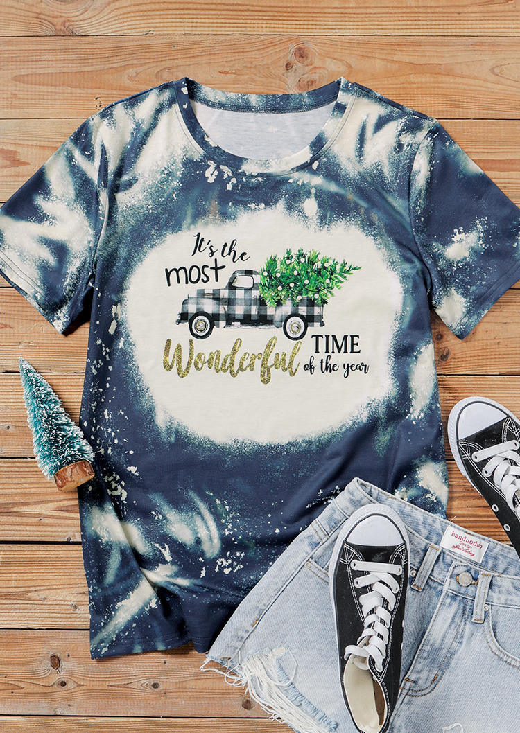 T-shirts Tees It's The Most Wonderful Time Of The Year T-Shirt Tee - Deep Blue in Blue. Size: L,M,S