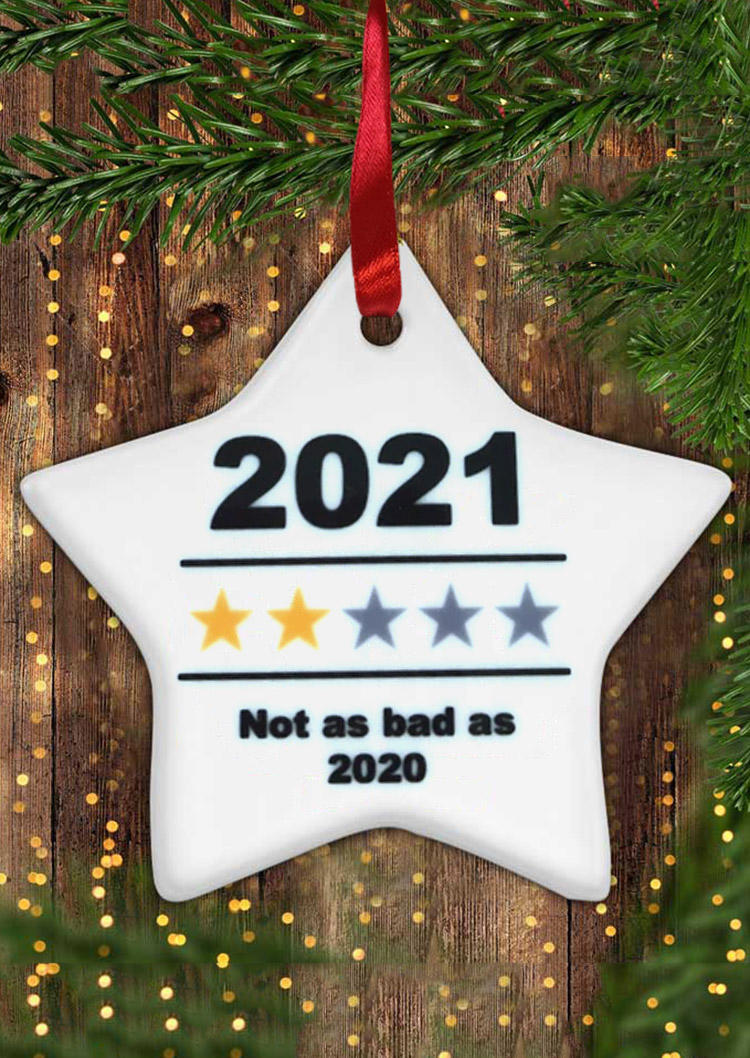 

Christmas Decoration Christmas Decoration 2021 Review Star Not As Bad As 2020 Hanging Ornament in White. Size