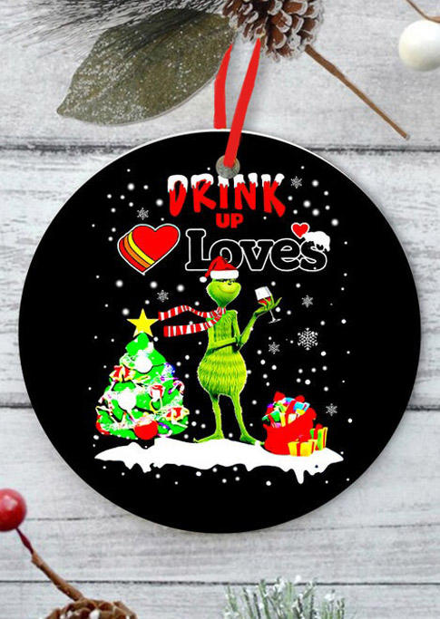 Drink Up Love Cartoon Ornament