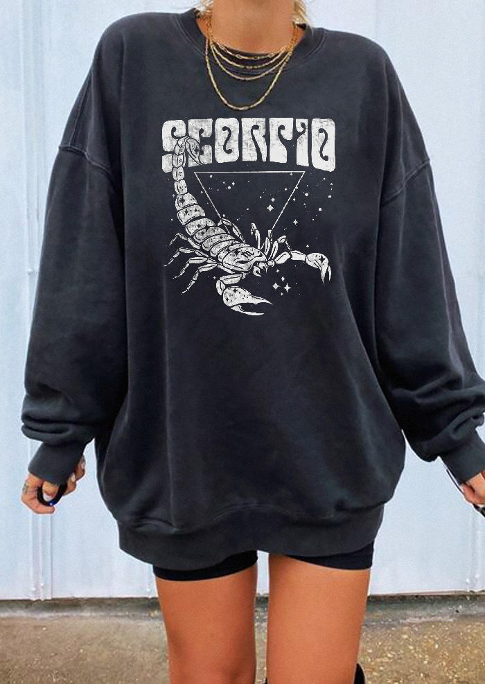 

Sweatshirts Scorpio Star Long Sleeve Sweatshirt in Dark Grey. Size: ,M,L,XL