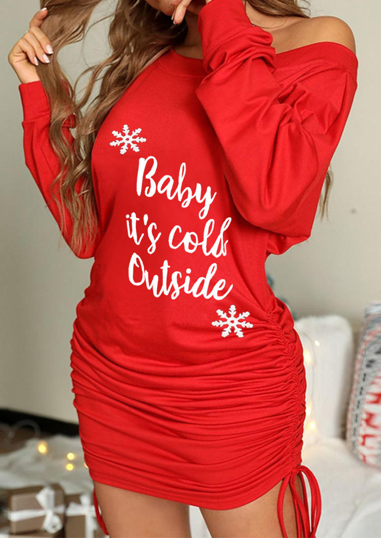 

Bodycon Dresses Baby It's Cold Outside Snowflake Bodycon Dress in White. Size: ,L