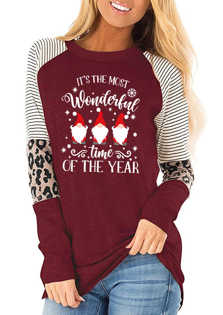 It's The Most Wonderful Time Of The Year Blouse - Burgundy