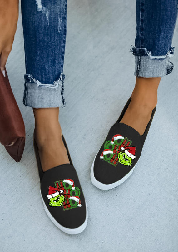 

Sneakers Christmas Hat Cartoon Ho Ho Ho Sneakers in Black. Size: ,38,39,40,41