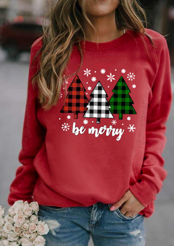 

Sweatshirts Christmas Snowflake Plaid Sweatshirt in Red. Size