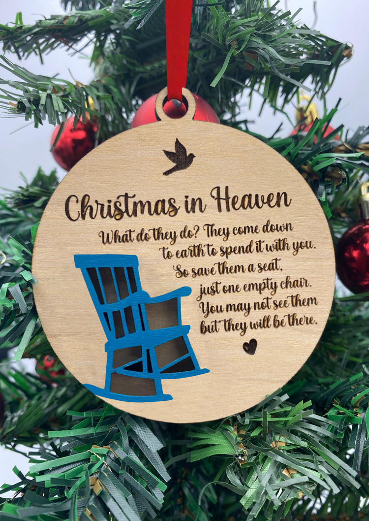 

Christmas Decoration Christmas In Heaven Pendant Ornament in Blue,Red. Size